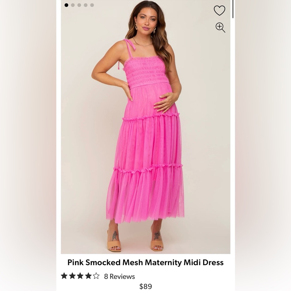 Pink Blush Maternity Dress - Size Small - Worn once for baby shower